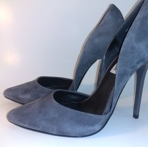 New - Steve Madden Grey Suede Heels
